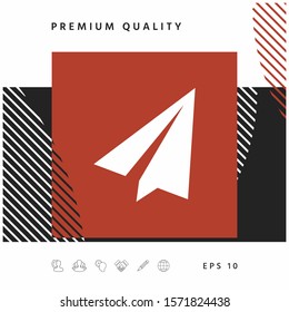 Paper airplane icon. Graphic elements for your design