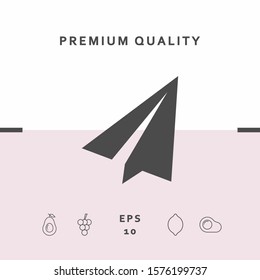 Paper airplane icon. Graphic elements for your design