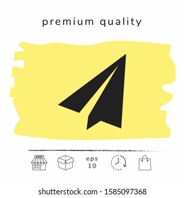 Paper airplane icon. Graphic elements for your design