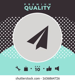 Paper airplane icon. Graphic elements for your design