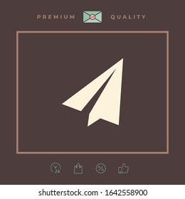 Paper airplane icon. Graphic elements for your design