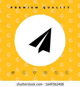 Paper airplane icon. Graphic elements for your design
