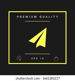 Paper airplane icon. Graphic elements for your design