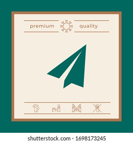  Icono de avión de papel. Elementos gráficos para el diseño