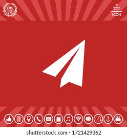 Paper airplane icon. Graphic elements for your design