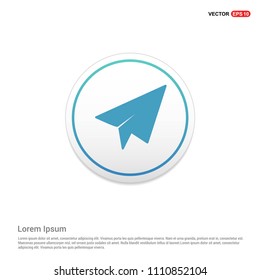 Paper airplane icon Hexa White Background icon template - Free vector icon