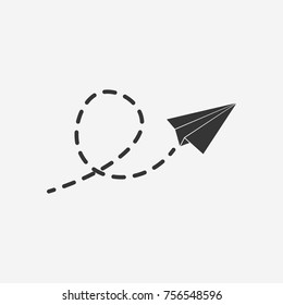 Paper airplane icon illustration isolated vector sign symbol