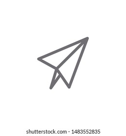 Paper airplane icon isolated on white background. Send symbol modern, simple, vector, icon for website design, mobile app, ui. Vector Illustration