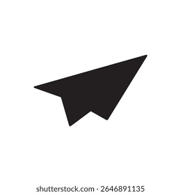 Paper airplane icon isolated on white background