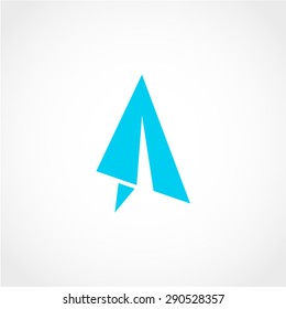 Paper airplane Icon Isolated on White Background
