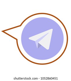 Paper airplane icon isolated vector illustration