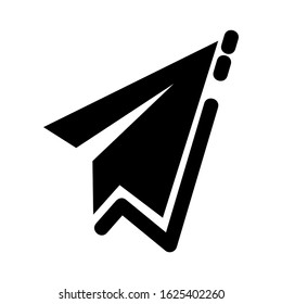 paper airplane icon or logo isolated sign symbol vector illustration - high quality black style vector icons

