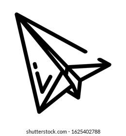 paper airplane icon or logo isolated sign symbol vector illustration - high quality black style vector icons
