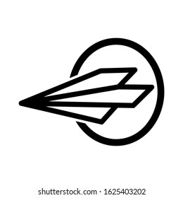 paper airplane icon or logo isolated sign symbol vector illustration - high quality black style vector icons
