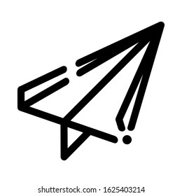 paper airplane icon or logo isolated sign symbol vector illustration - high quality black style vector icons
