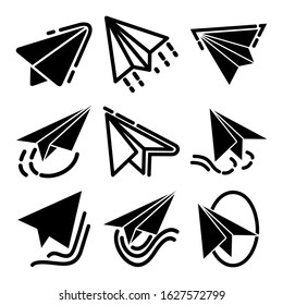 paper airplane icon or logo isolated sign symbol vector illustration - Collection of high quality black style vector icons
