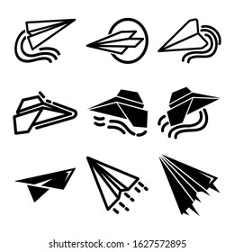 paper airplane icon or logo isolated sign symbol vector illustration - Collection of high quality black style vector icons
