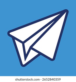 Paper Airplane Icon for Message Sending or Communication