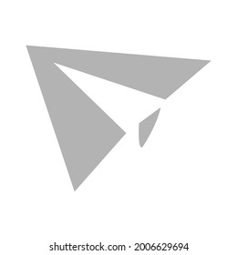 paper airplane icon on a white background, vector illustration