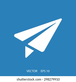 Paper airplane  icon. One of set web icons