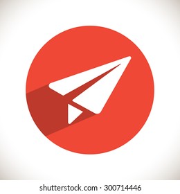Paper Airplane  Icon. One Of Set Web Icons