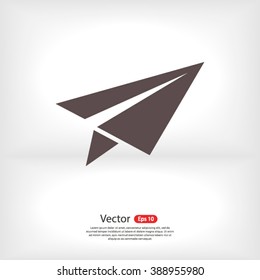 Paper Airplane  Icon. One Of Set Web Icons