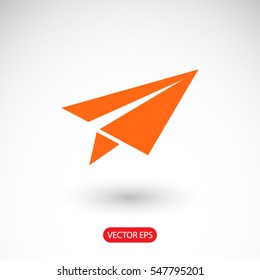 Paper airplane  icon. One of set web icons