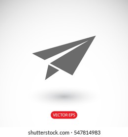 Paper airplane  icon. One of set web icons