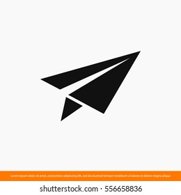Paper airplane  icon. One of set web icons