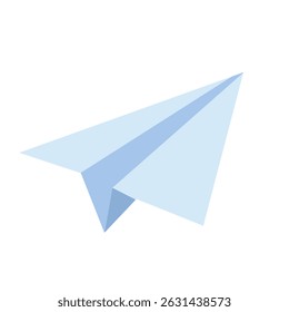 Ícone de avião em papel que representa o envio de mensagens, a entrega rápida ou a comunicação moderna
