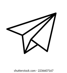 Paper airplane icon. Send e-mail. Sending online message. Vector.