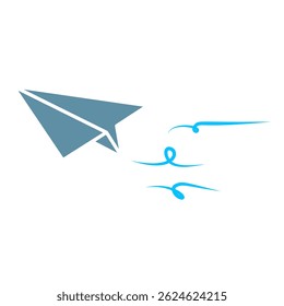 Papier-Flugzeug-Symbol, einfache flache Stil, Illustration, Logo-Symbol-Piktogramm-Vorlage, für ui oder ux einzeln auf weiß für mobile App, editierbar