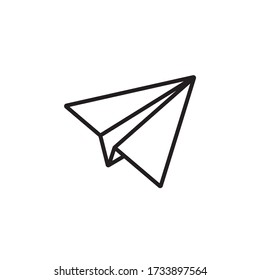 Paper airplane icon symbol illustration