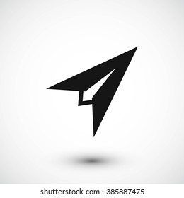 Paper airplane icon vector