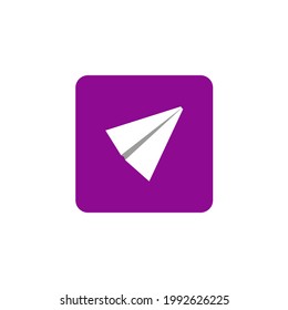 The paper airplane icon. Vector drawing for design of applications and sites.