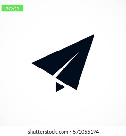 Paper Airplane Icon, Vector EPS 10 Illustration Style