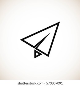 Paper Airplane Icon, Vector EPS 10 Illustration Style