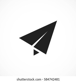 Paper Airplane Icon, Vector EPS 10 Illustration Style