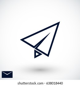Paper airplane icon, Vector EPS 10 illustration style