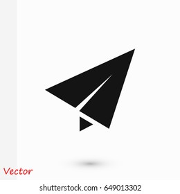 Paper airplane icon, Vector EPS 10 illustration style