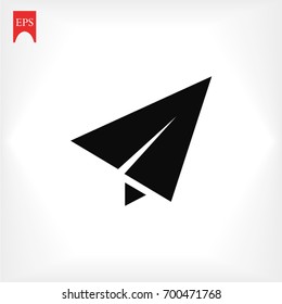 Paper airplane icon, Vector EPS 10 illustration style