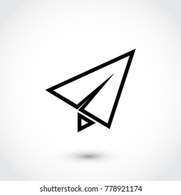 Paper airplane icon, Vector EPS 10 illustration style