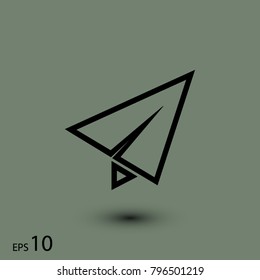 Paper airplane icon, Vector EPS 10 illustration style