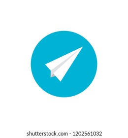 Paper airplane icon. vector illustration