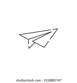 Paper airplane icon. Vector illustration, flat design.