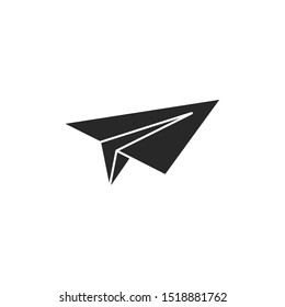 Paper airplane icon. Vector illustration, flat design.