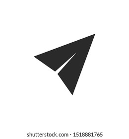 Paper airplane icon. Vector illustration, flat design.
