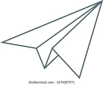 Paper airplane icon. Vector illustration