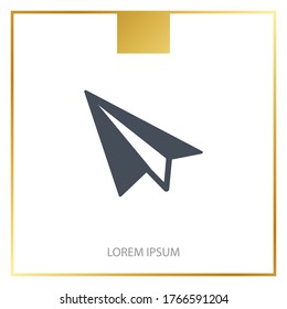 paper airplane Icon. Vector illustration EPS 10.