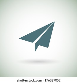 Paper Airplane Icon. Vector Illustration.